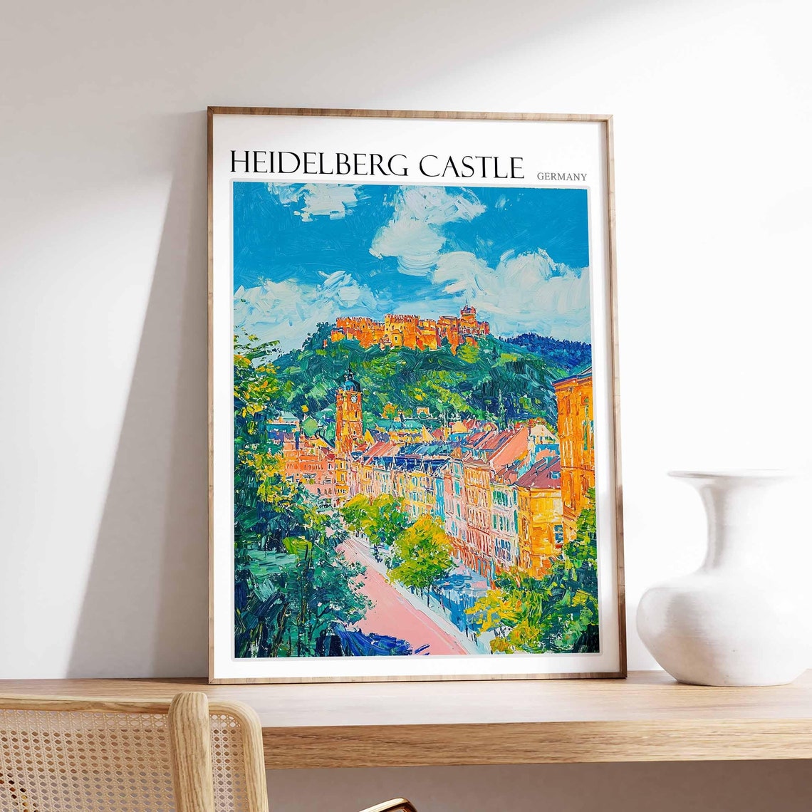 Heidelberg Castle Poster Heidelberg Castle Travel Print German Travel Poster German City Art City Print Travel Poster Travel Wall Art