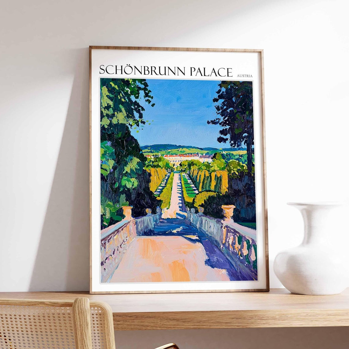 Schnbrunn Palace Poster Schnbrunn Palace Travel Print Austria Travel Print Europe Travel Poster European Wall Art