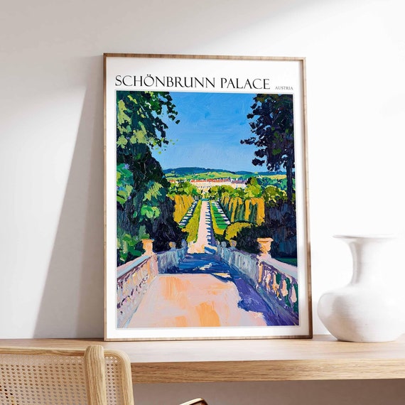 Schnbrunn Palace Poster Schnbrunn Palace Travel Print Austria Travel Print Europe Travel Poster European Wall Art