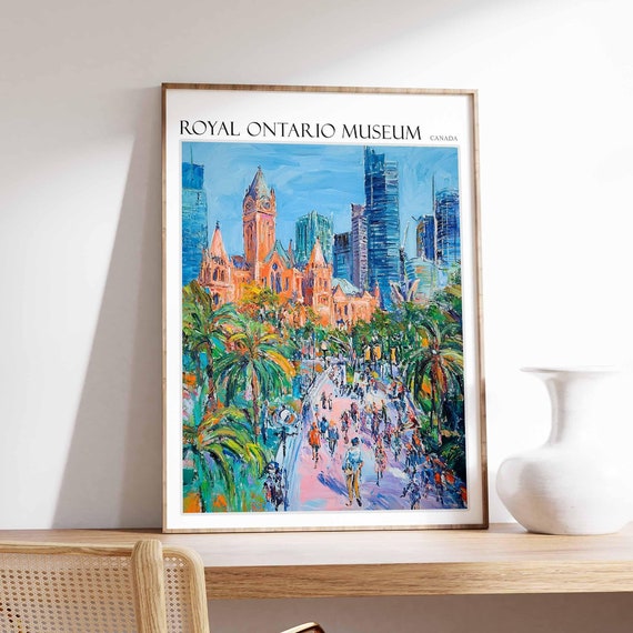 Royal Ontario Museum Poster Royal Ontario Museum Art Canadian Travel Print Canada Travel Art Botanical Decor Floral Art Canada Gift
