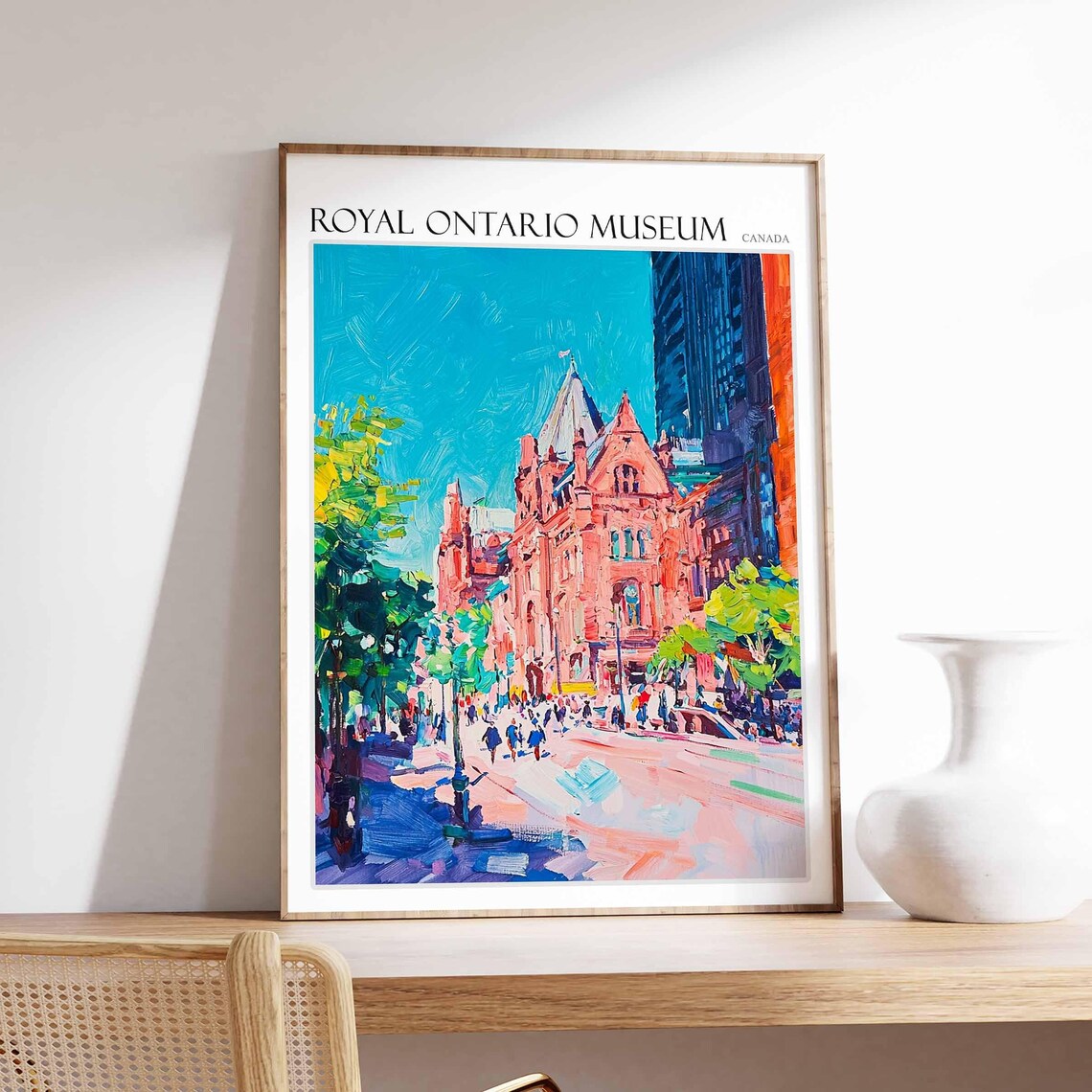 Royal Ontario Museum Poster Royal Ontario Museum Art Canadian Travel Print Canada Travel Art Botanical Decor Floral Art Canada Gift