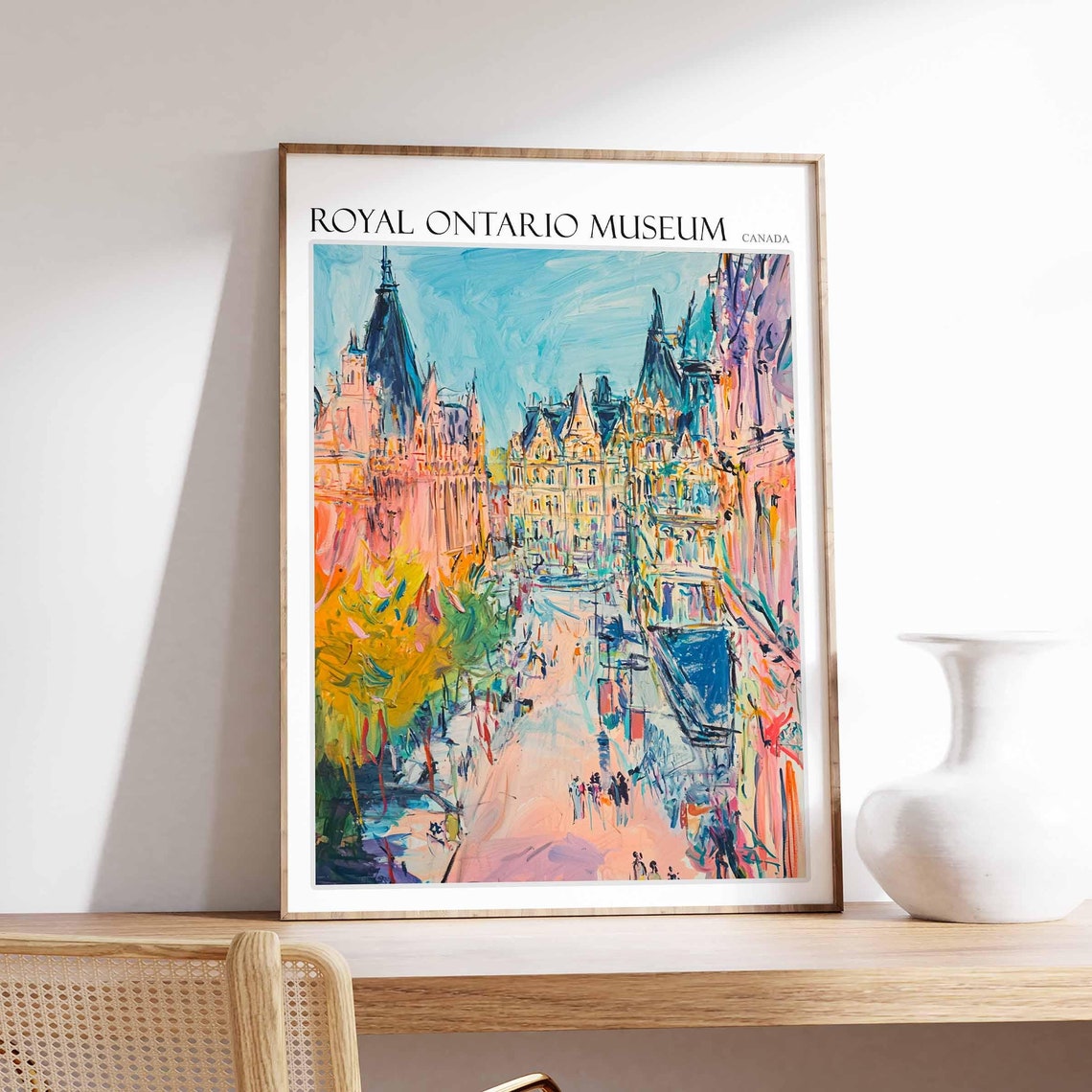 Royal Ontario Museum Poster Royal Ontario Museum Art Canadian Travel Print Canada Travel Art Botanical Decor Floral Art Canada Gift