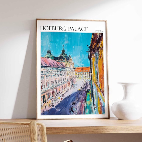 Hofburg Palace Poster Austria Travel Print Austrian Decor Europe Travel Poster European Wall Art Hofburg Palace Travel Poster