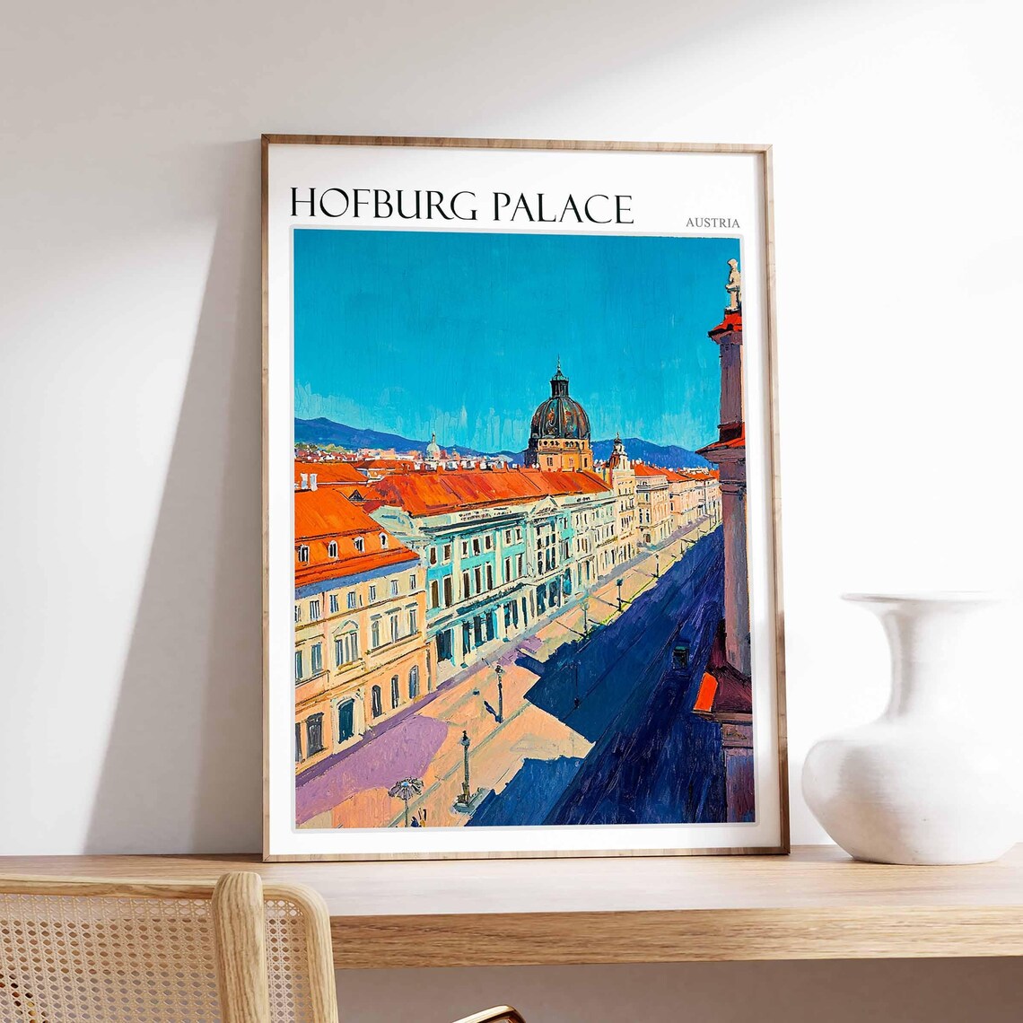 Hofburg Palace Austria Street View Orange Rooftops Art Poster