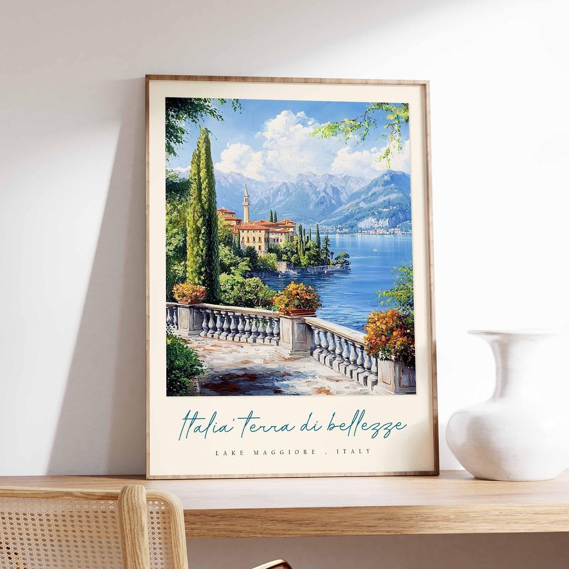 Lake Maggiore Poster Italian Travel Print Lake Maggiore Travel Art Lake Maggiore Wall Art Italy Art Italy Travel Decor Travel Gift