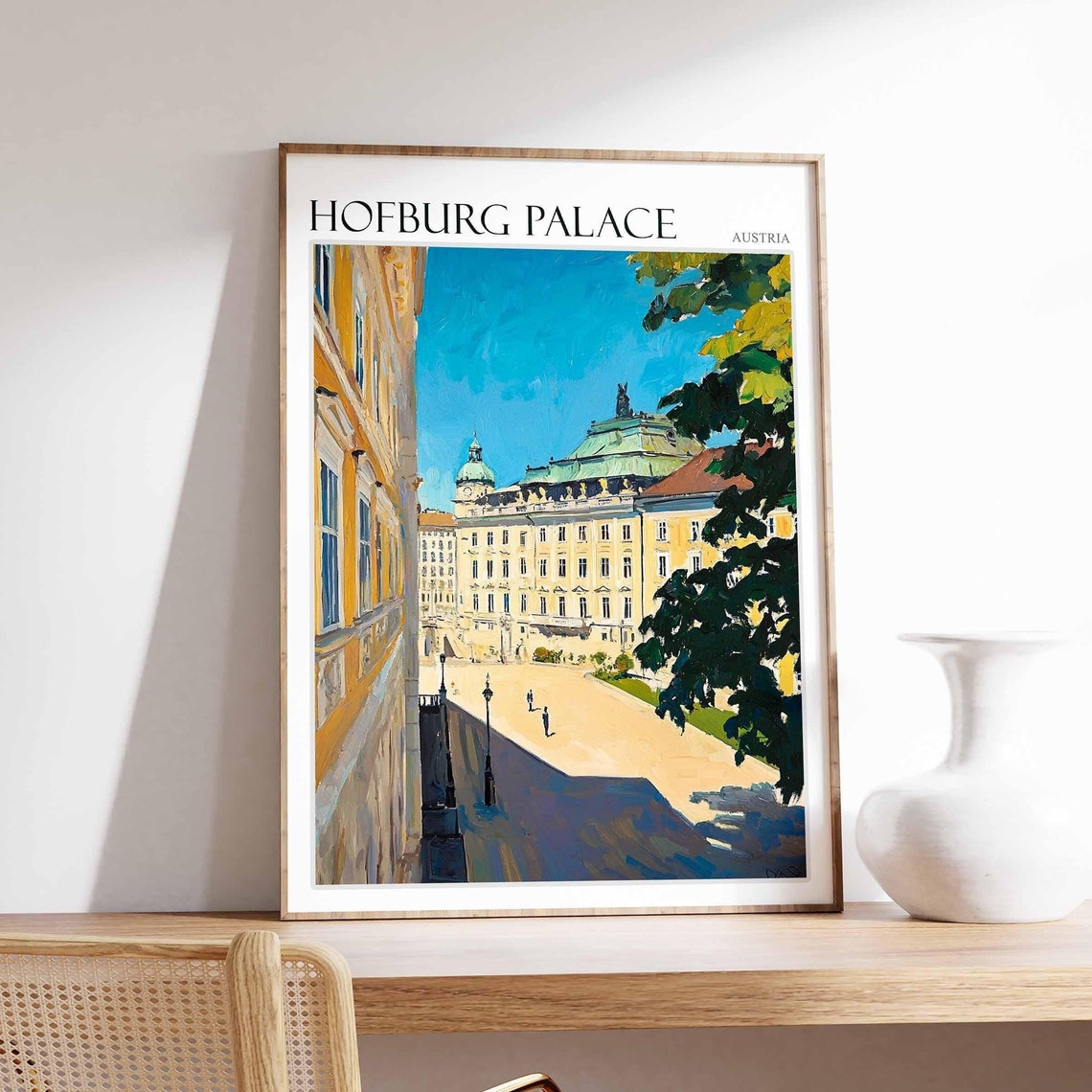 Hofburg Palace Poster Austria Travel Print Austrian Decor Europe Travel Poster European Wall Art Hofburg Palace Travel Poster