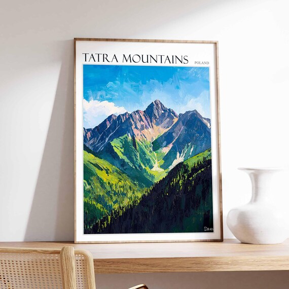 Tatra Mountains Poster Tatra Mountains Travel Print Poland Wall Art Poland Travel Print European Decor Poland Gift