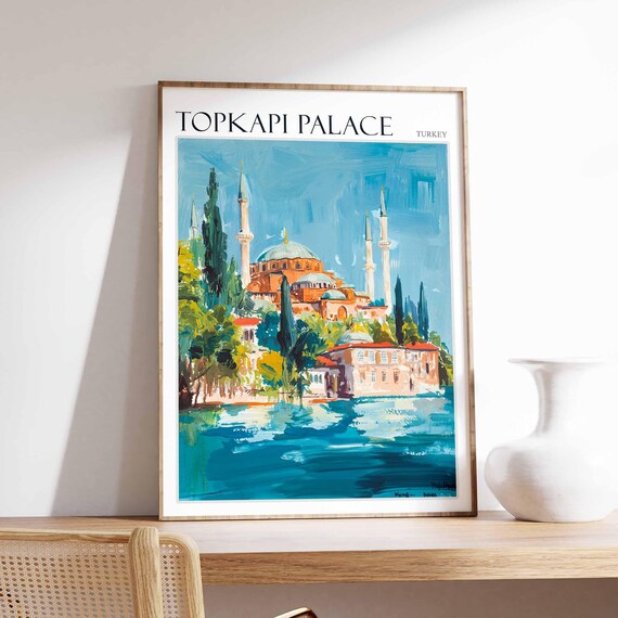 Topkapi Palace Poster Topkapi Palacetravel Print Islamic Wall Art Tropical Decor Botanical Print Turkey Gift Topkapi Palace Wall Art