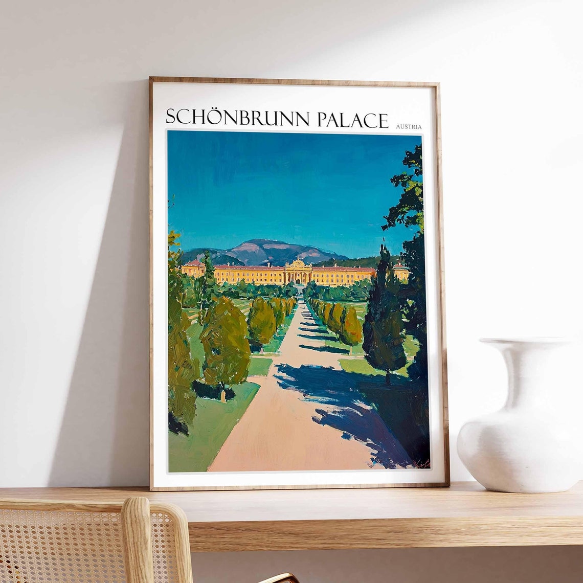 Schnbrunn Palace Poster Schnbrunn Palace Travel Print Austria Travel Print Europe Travel Poster European Wall Art