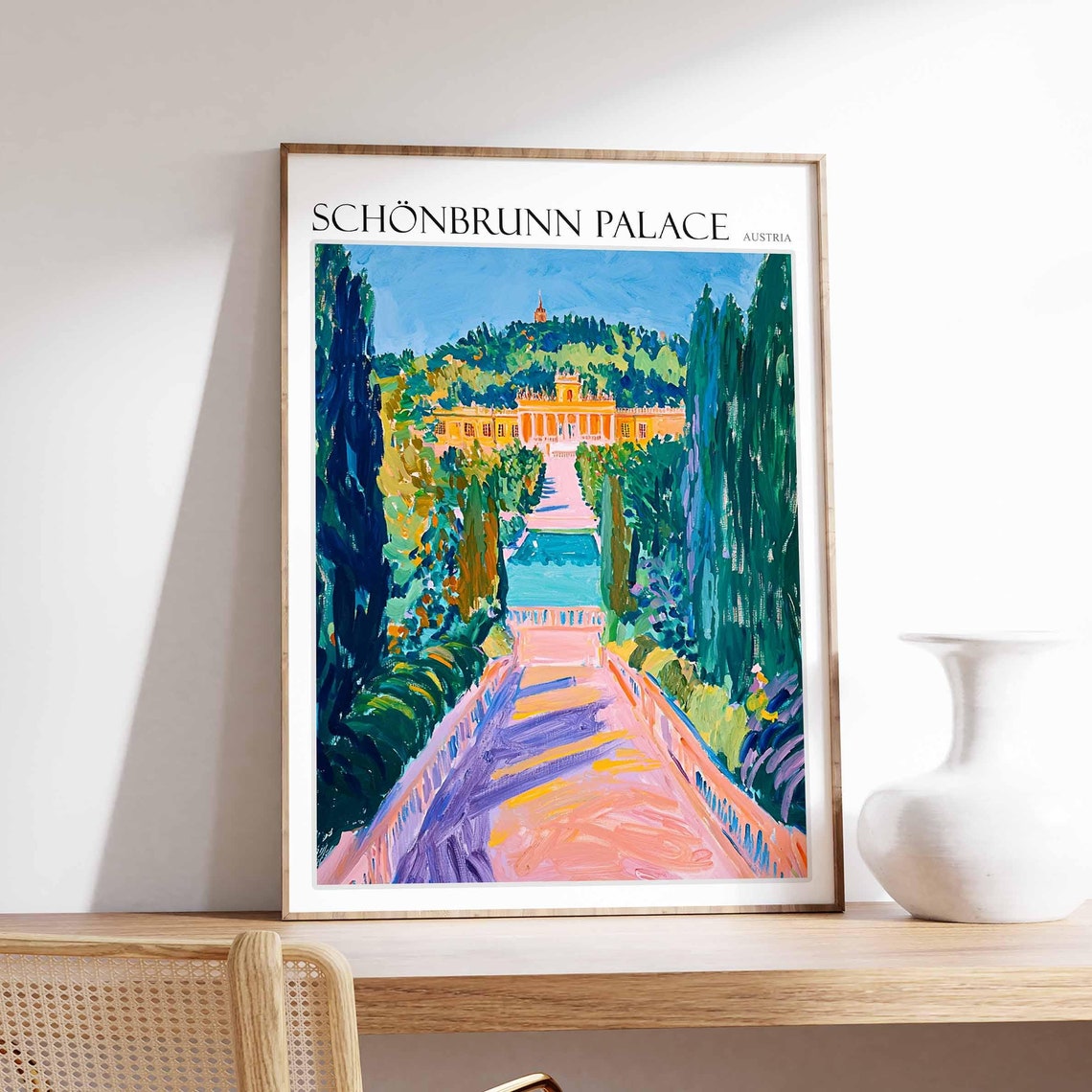 Schnbrunn Palace Poster Schnbrunn Palace Travel Print Austria Travel Print Europe Travel Poster European Wall Art