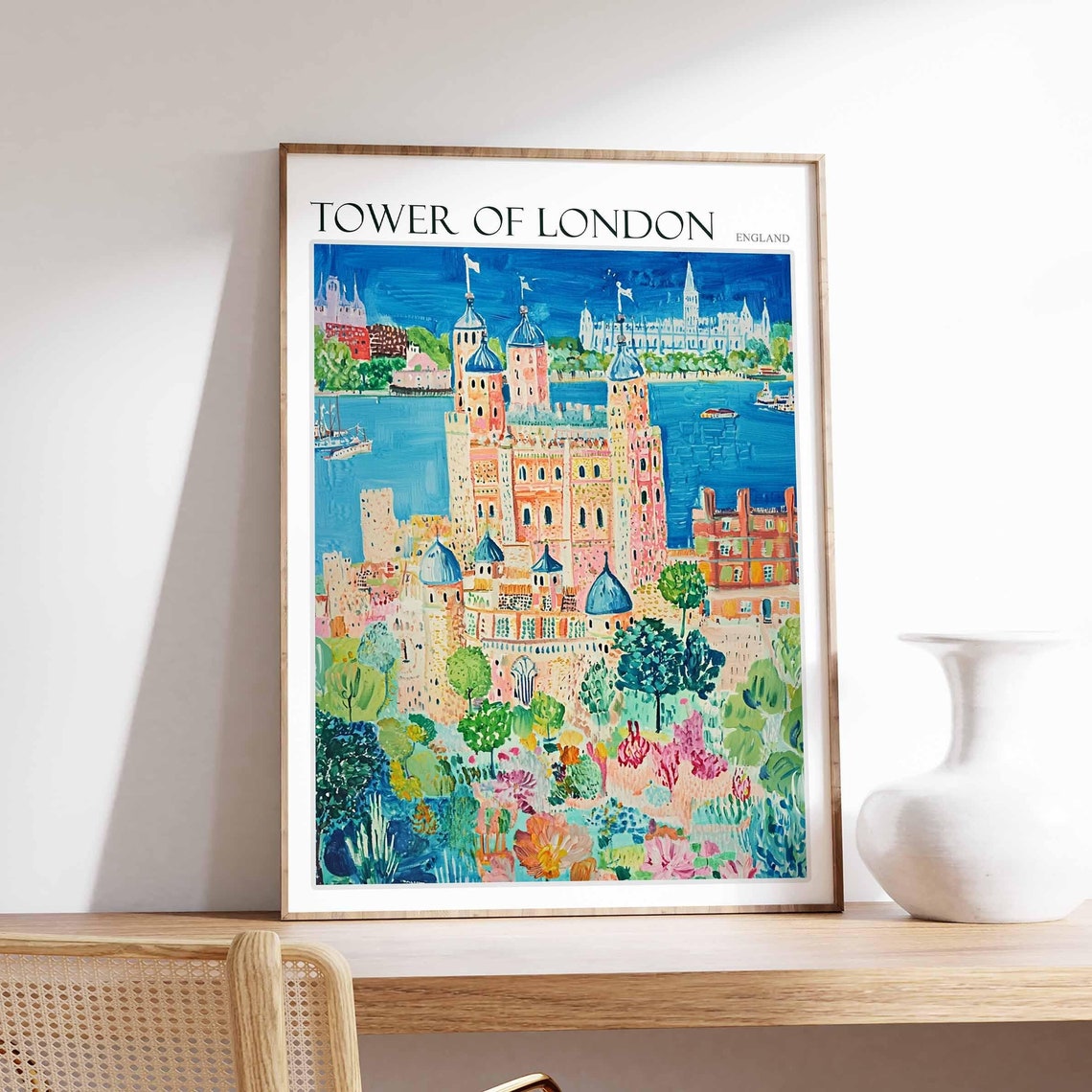 Tower Of London Poster Tower Of London Travel Print England Travel Art United Kingdom Wall Art England Travel England Gift