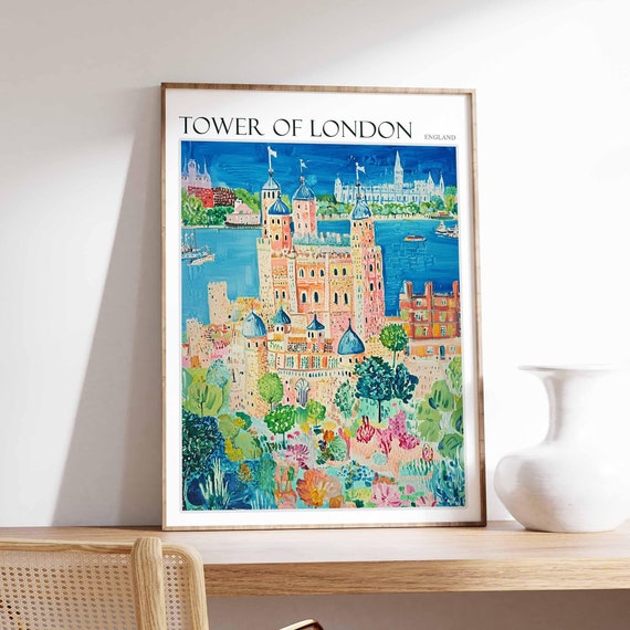 Tower Of London Poster Tower Of London Travel Print England Travel Art United Kingdom Wall Art England Travel England Gift