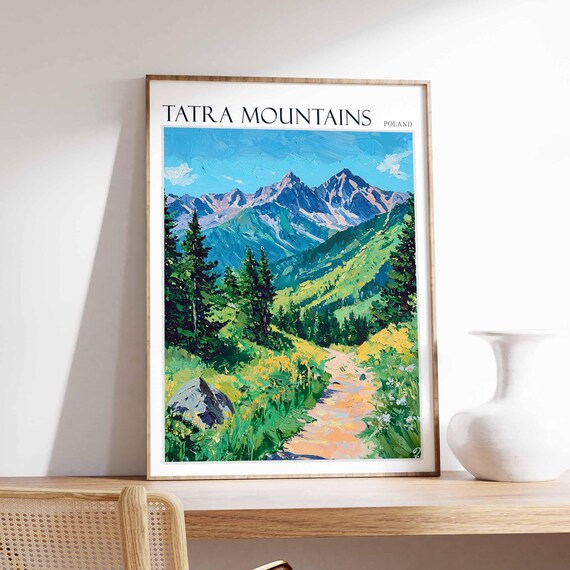 Tatra Mountains Poster Tatra Mountains Travel Print Poland Wall Art Poland Travel Print European Decor Poland Gift