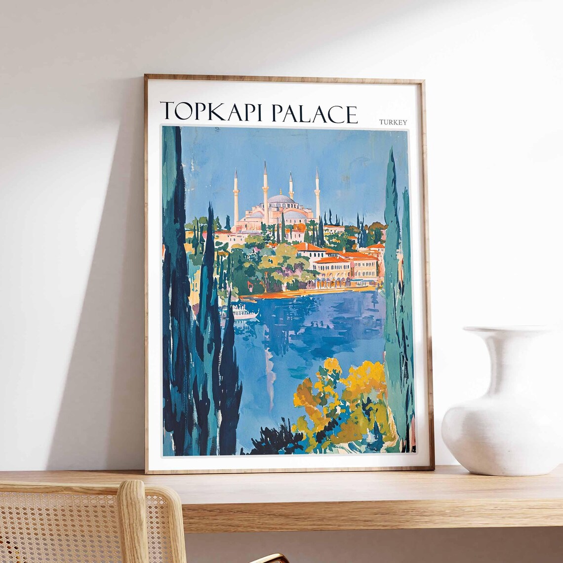 Topkapi Palace Poster Topkapi Palacetravel Print Islamic Wall Art Tropical Decor Botanical Print Turkey Gift Topkapi Palace Wall Art