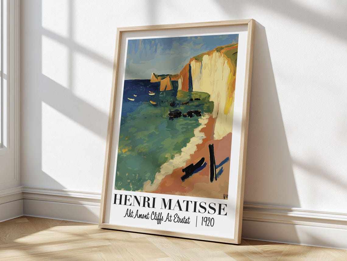 Henri Matisse Alt Amont Cliffs at Etretat 1920 Seascape Poster - Image 2