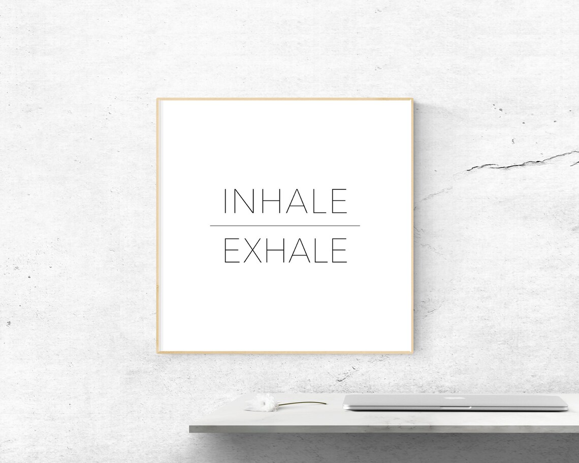 Inhale Exhale Meditation Poster Print, Zen Decor - Image 2