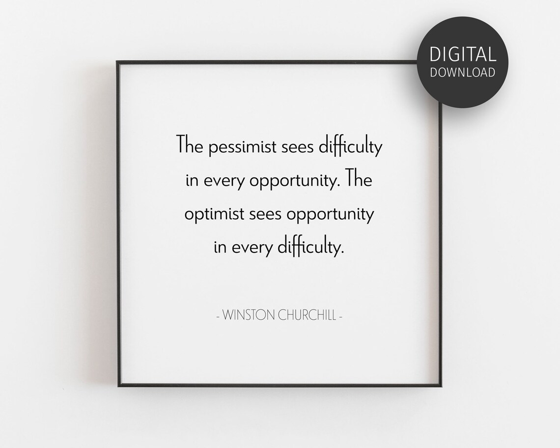 Churchill Quote Classroom Decor Inspirational Poster