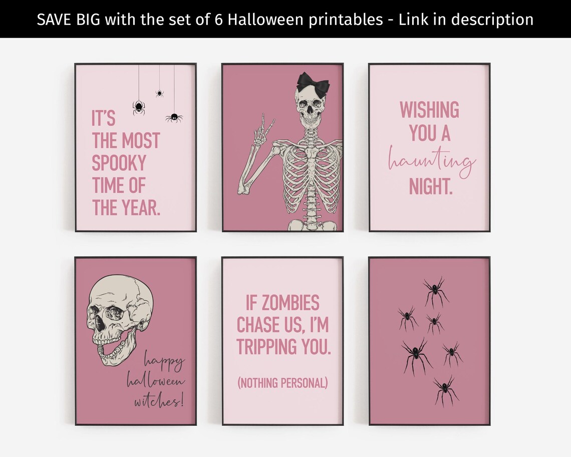 Girly Halloween Spooky Season Spider Poster - Image 2