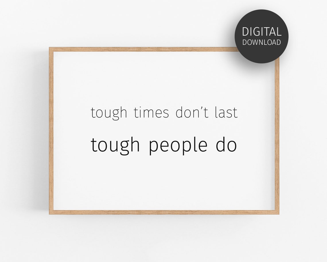 Motivational Quote Motivation Poster Prints Inspirational Print Typography Wall Art Minimalist Tough People - Image 3