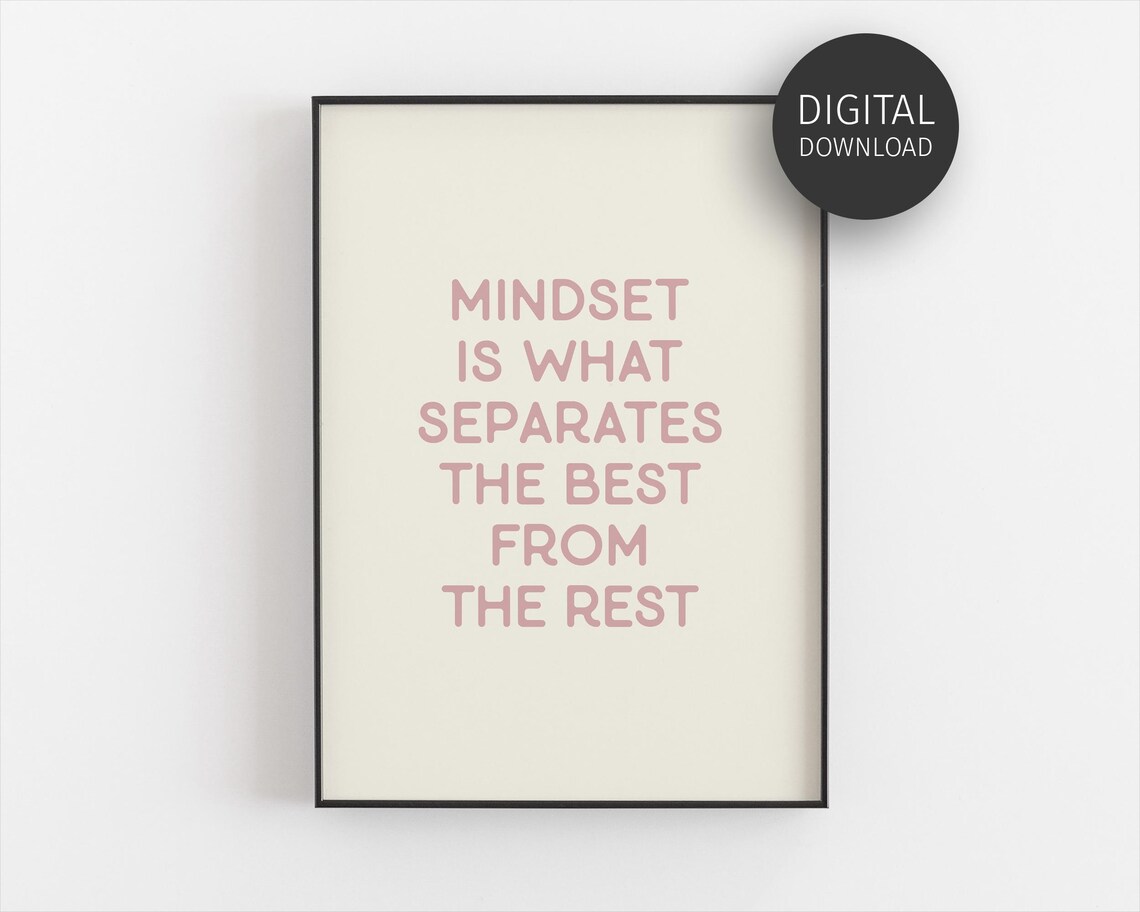 Mindset Separates The Best From The Rest Motivational Rose Poster