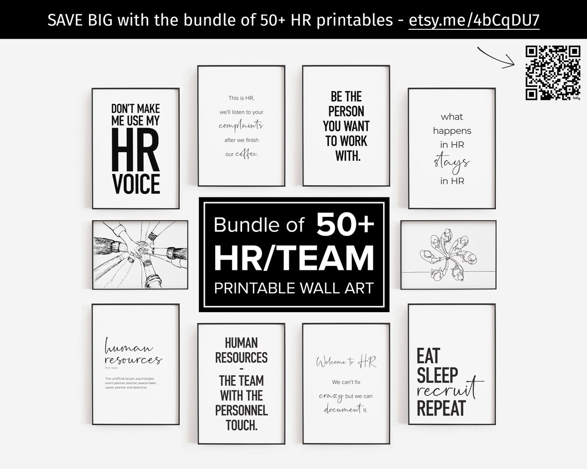 HR Office Decor Poster, Human Resources Sign - Image 2