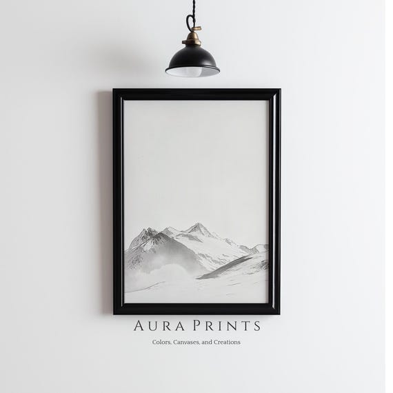 Abstract Mountain Scene Sketch Minimalist Nature Line Art 1294