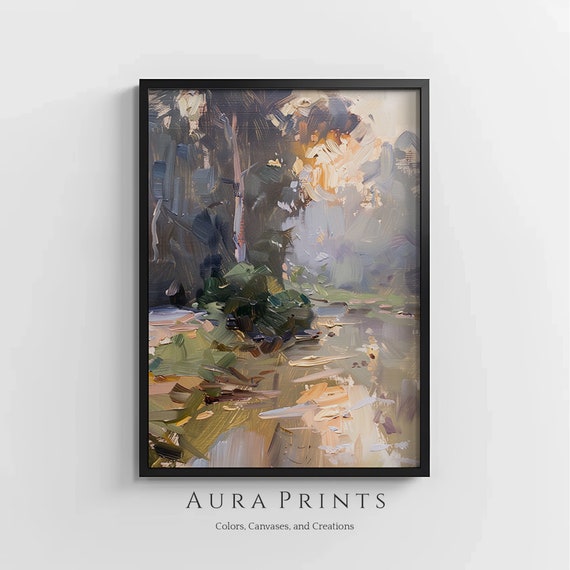 Summer Sunrise Impressionism Landscape Art Wall Decor 0006