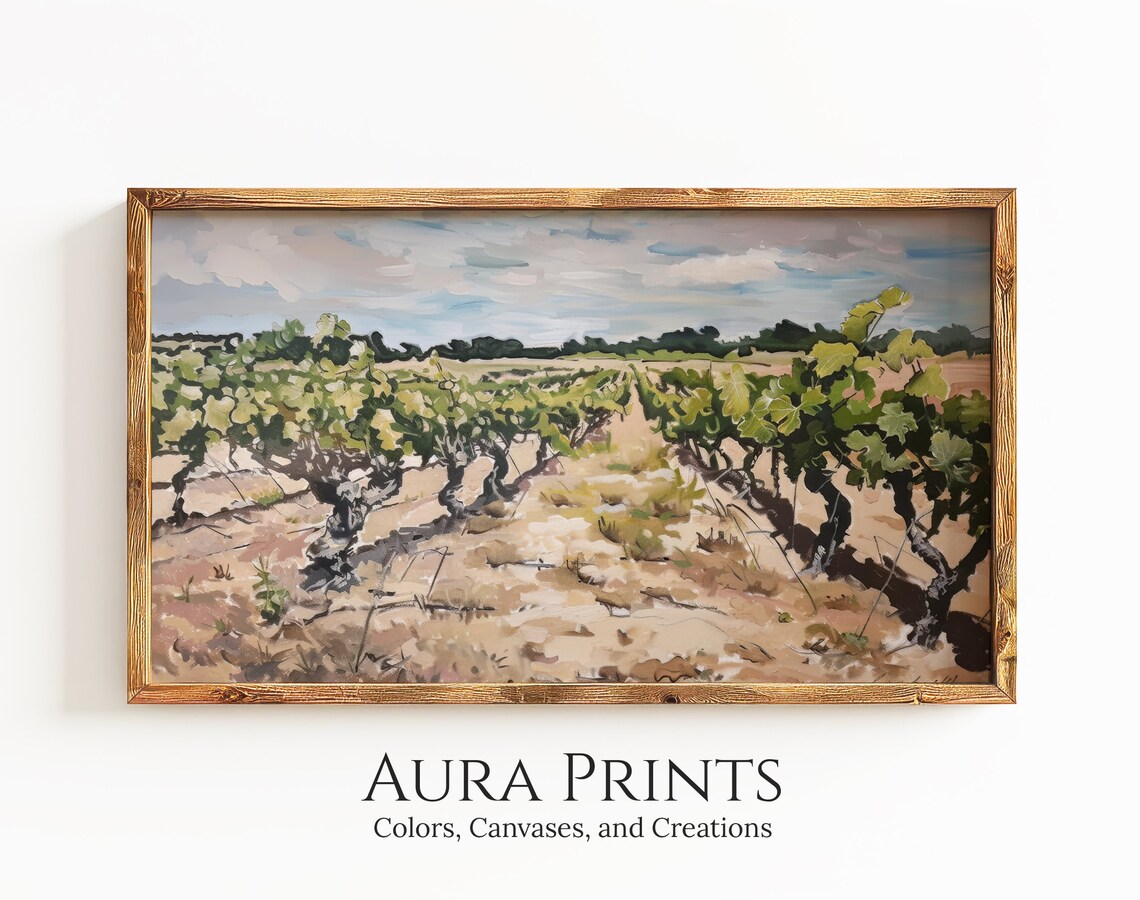 La Rioja Autumn Vineyard, Spanish Wine Country Art