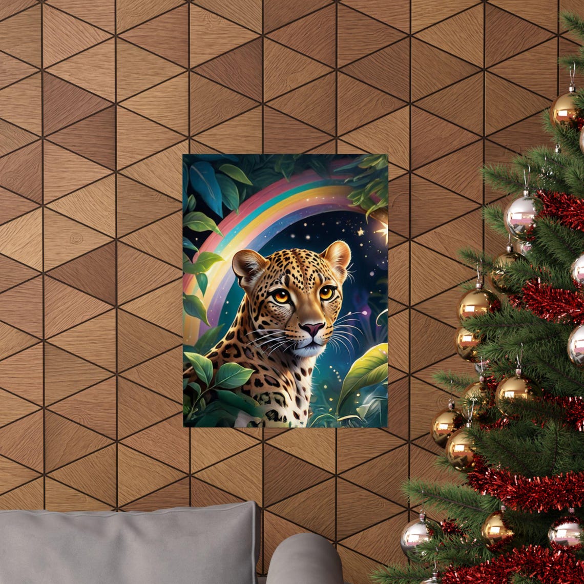 Whimsical Leopard Art Print, Jungle Theme - Image 4
