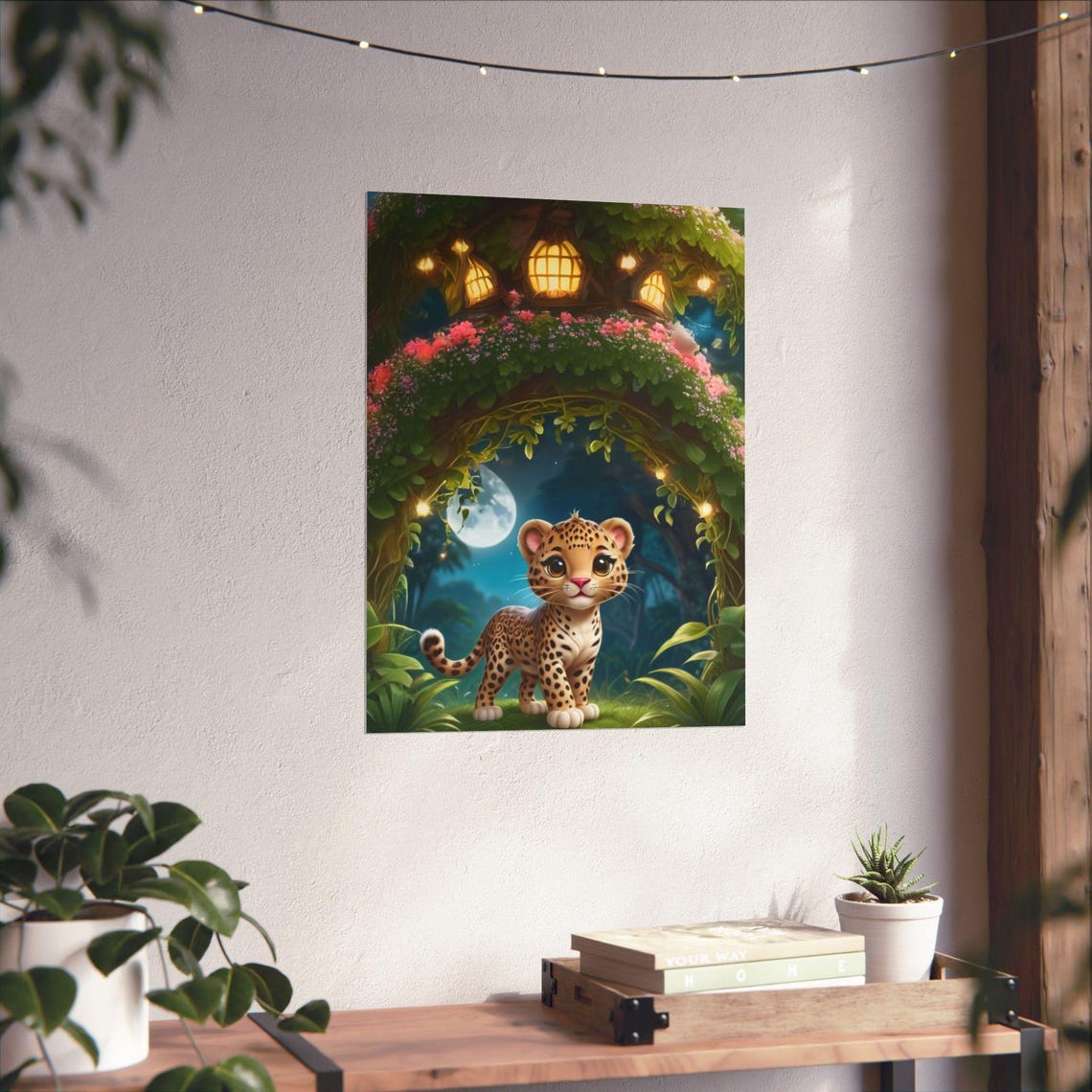 Whimsical Leopard Art Print, Nursery Wall Decor - Image 3