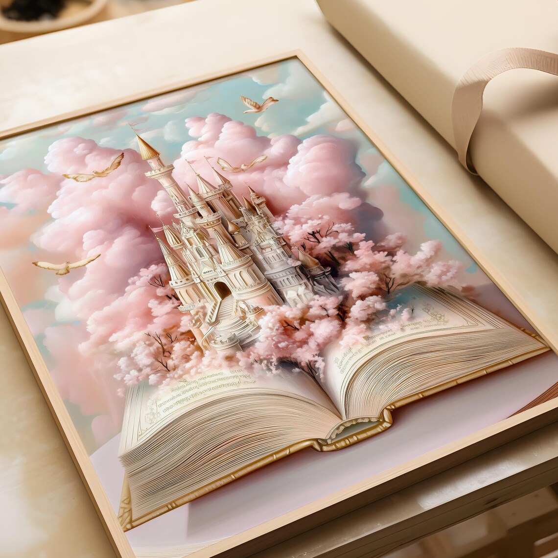 Fairy Tale Castle Art Print, Fantasy Book Lover Decor - Image 6