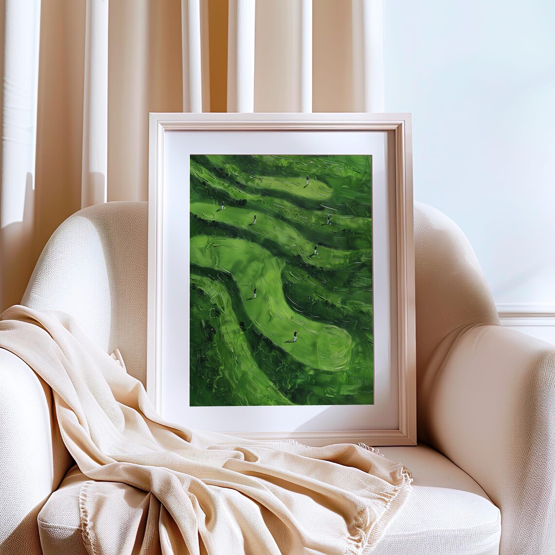 Minimalist Golf Course Art Print, Modern Golf Decor - Image 2