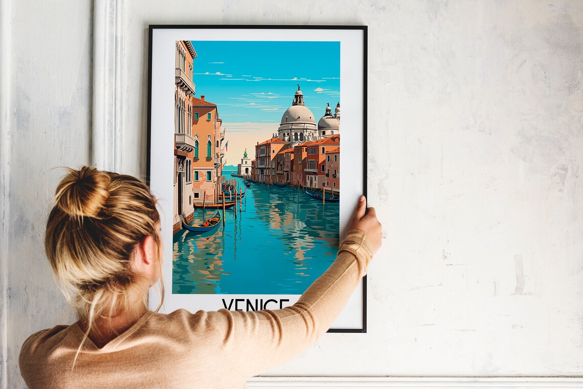 Venice Travel Poster, Grand Canal Italy Painting - Image 2