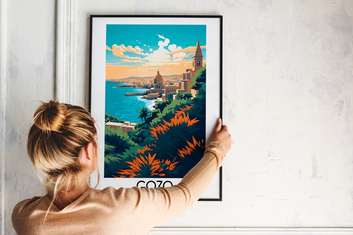 Gozo Travel Poster, Malta Europe Home Decor - Image 2
