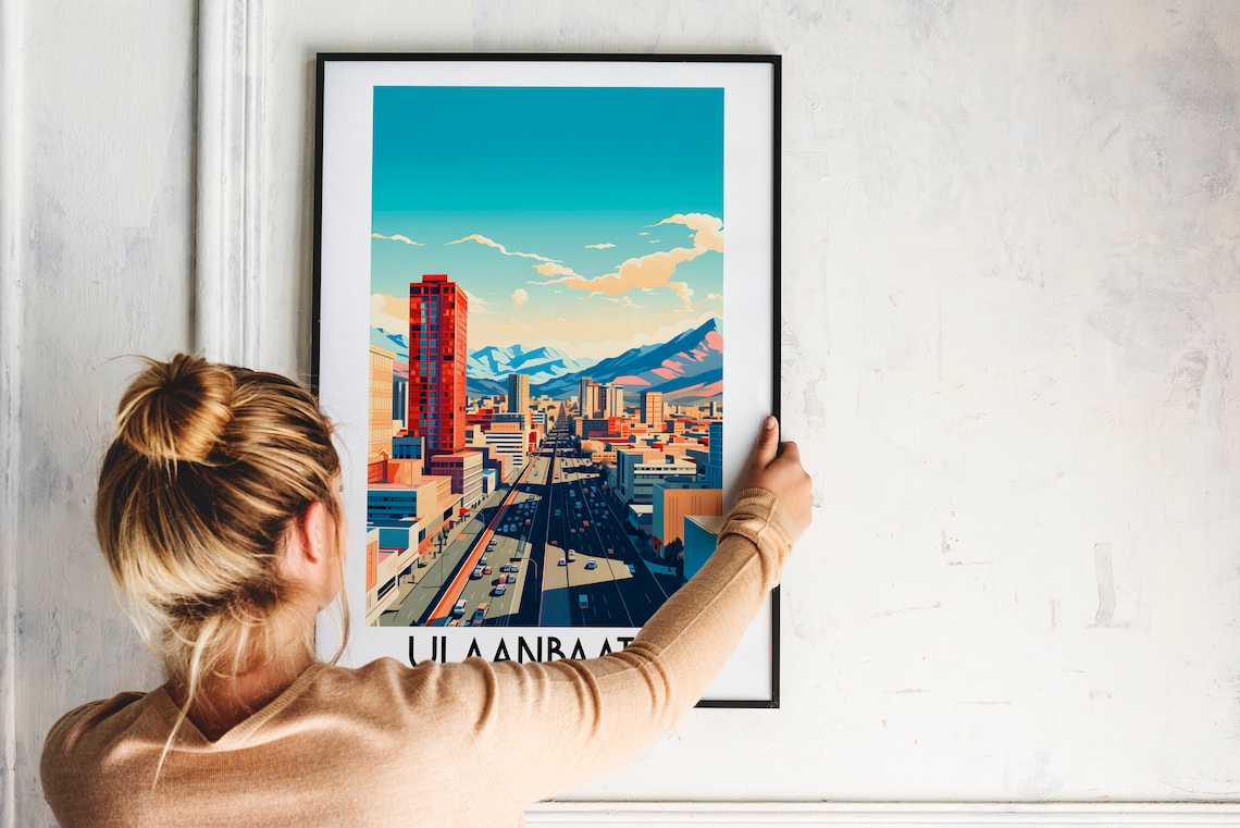 Ulaanbaatar Travel Poster, Mongolia Home Decor - Image 2