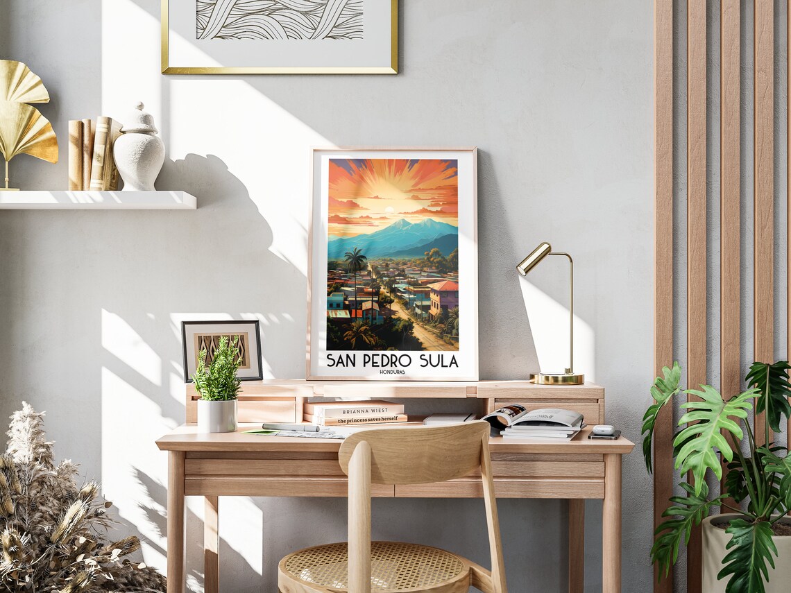San Pedro Sula Travel Poster, Honduras Home Decor - Image 3
