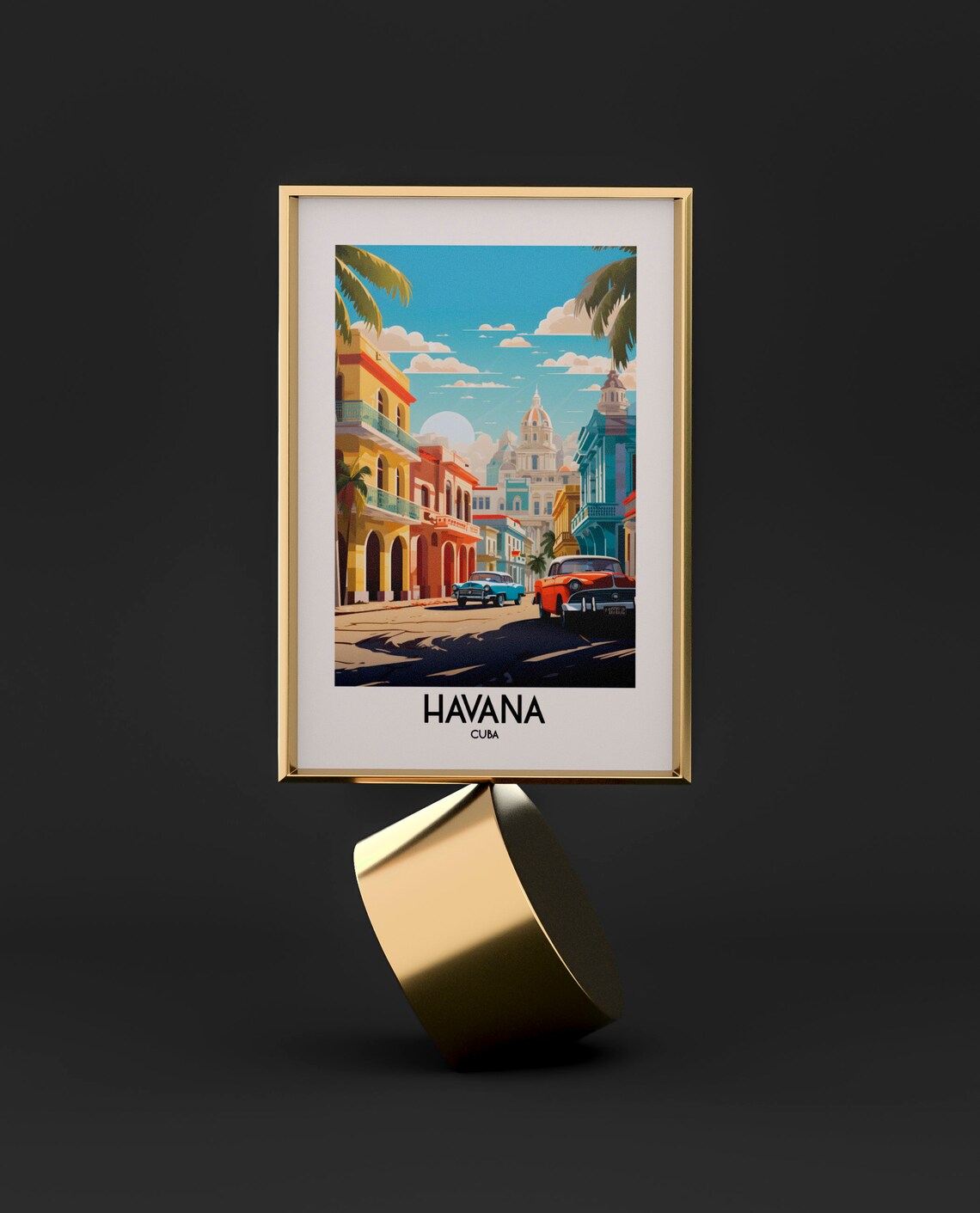 Havana Travel Poster, Cuba Caribbean Wall Art - Image 2