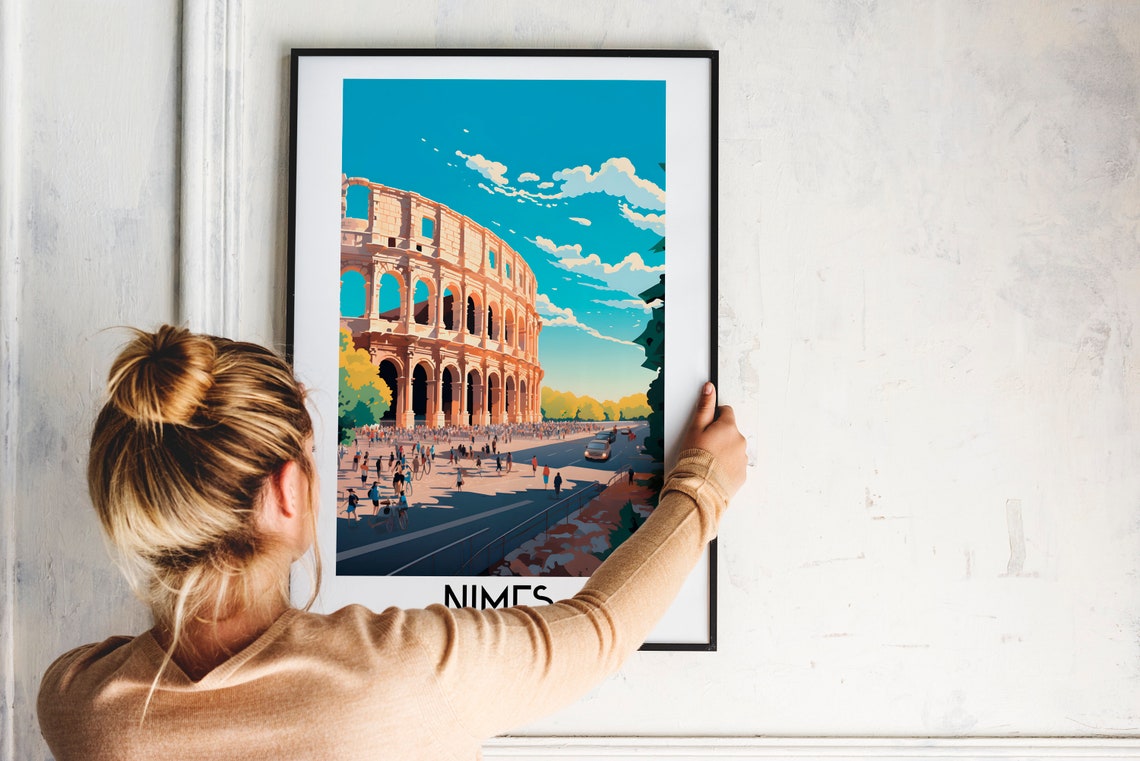 Nmes Travel Wall Art France Painting Gifts Europe Home Decor Prints Posters Handmade Art French - Image 2