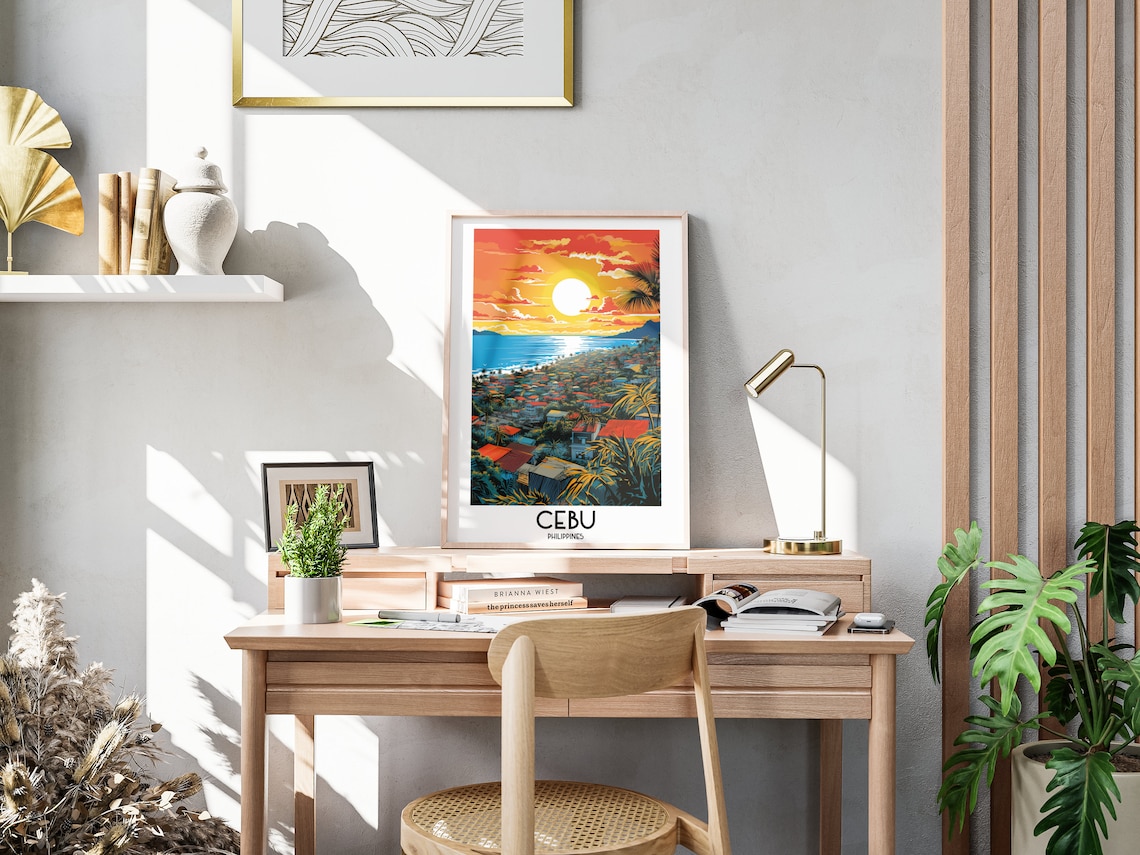 Cebu Travel Poster, Philippines Asia Home Decor - Image 3