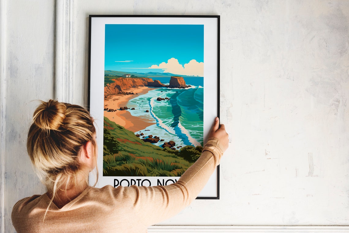 Porto Novo Travel Wall Art Portugal Painting Gifts Europe Home Decor Prints Posters Handmade Art - Image 2