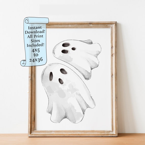 Halloween Spooky Watercolor Art Print