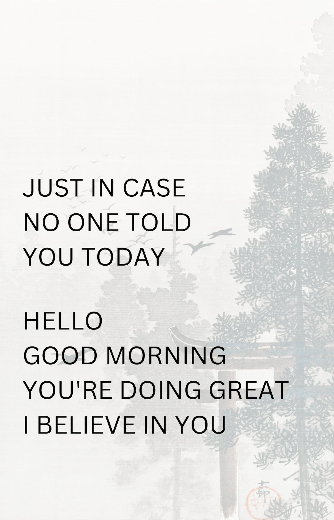 Just In Case No One Told You Today Morning Encouragement Quote Poster - Image 4