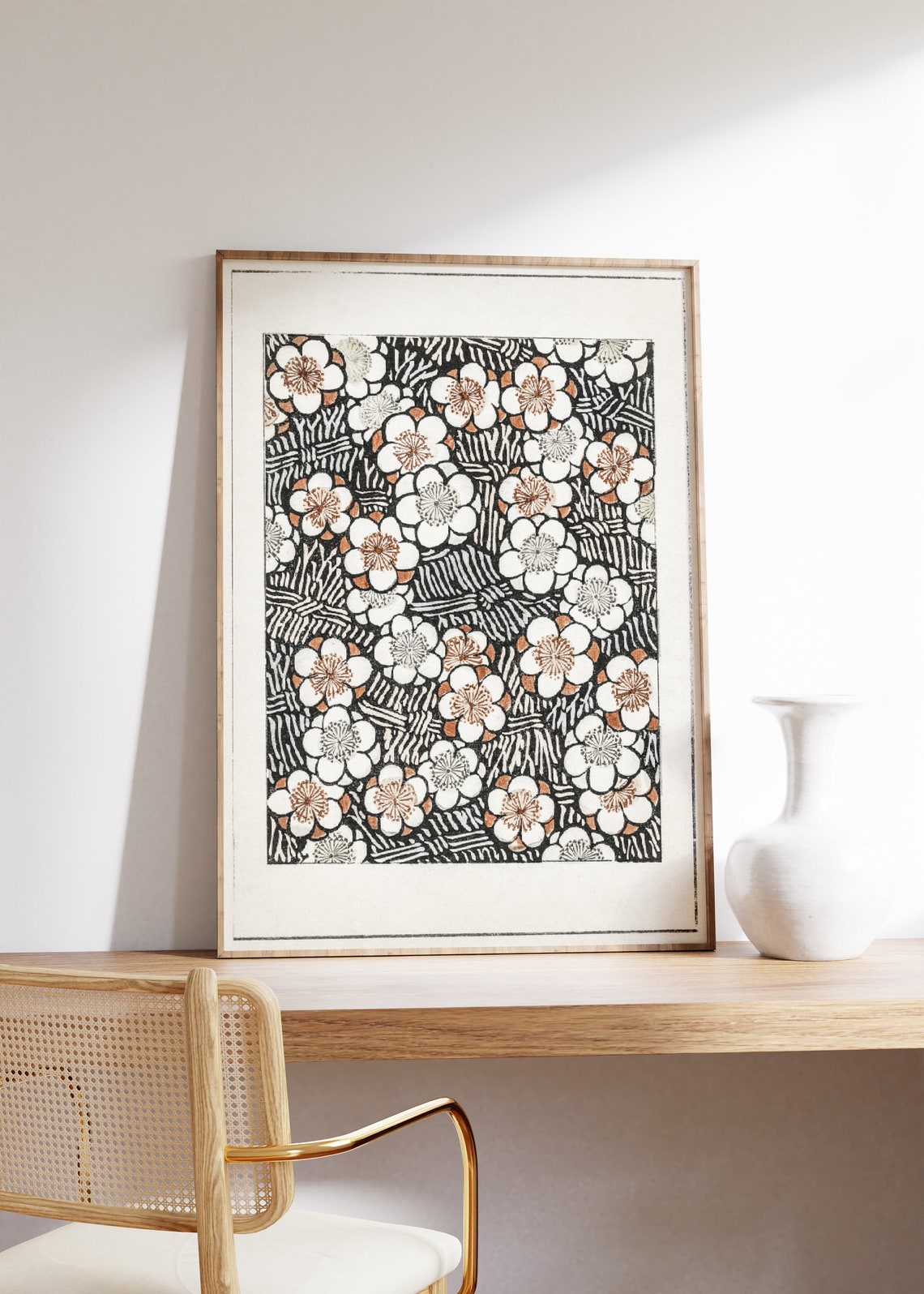 Vintage Floral Abstract Flowers Botanical Poster Print - Image 4