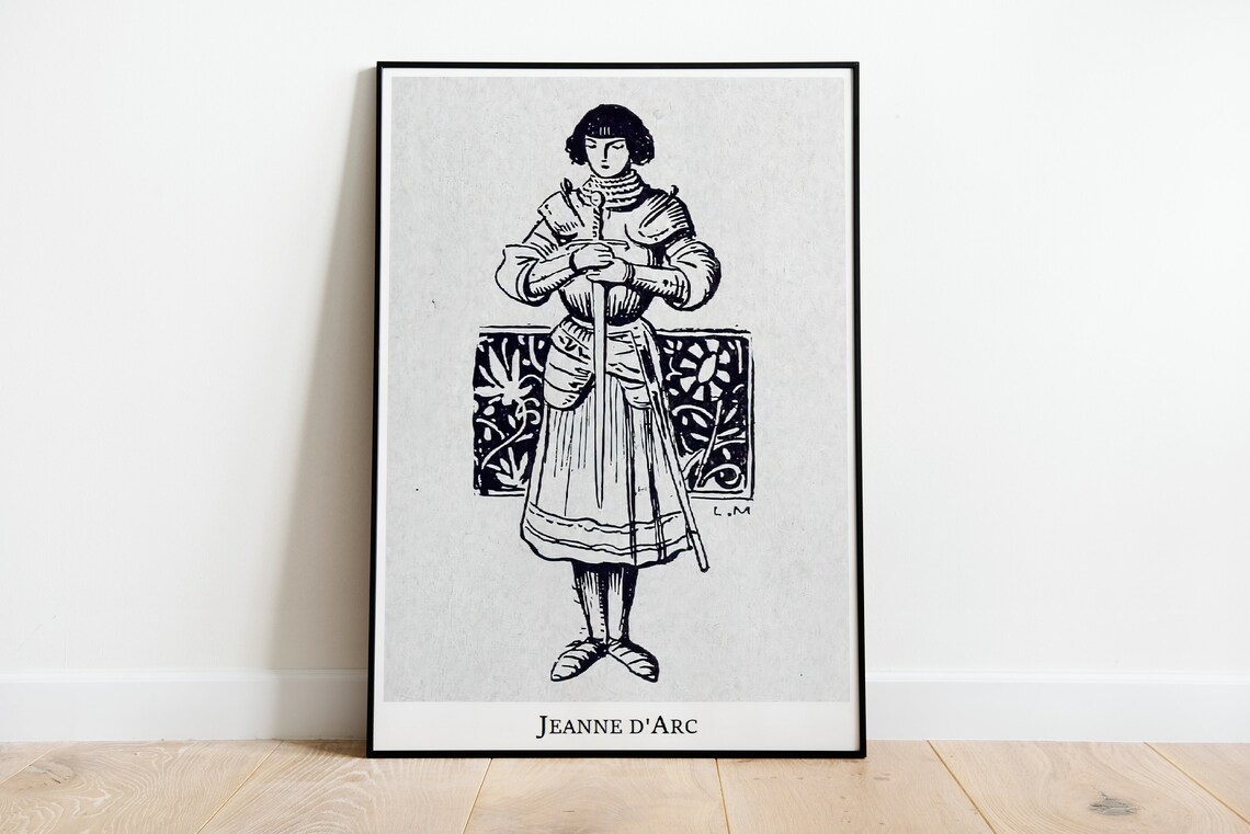 Joan Of Arc Vintage Poster, French Woman Warrior Art Print - Image 3