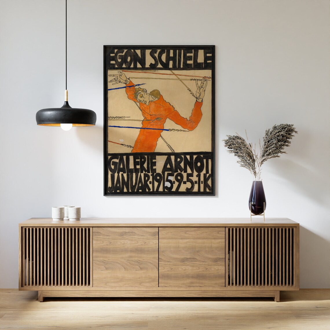 Egon Schiele Vintage Exhibition Poster, Art Nouveau - Image 3