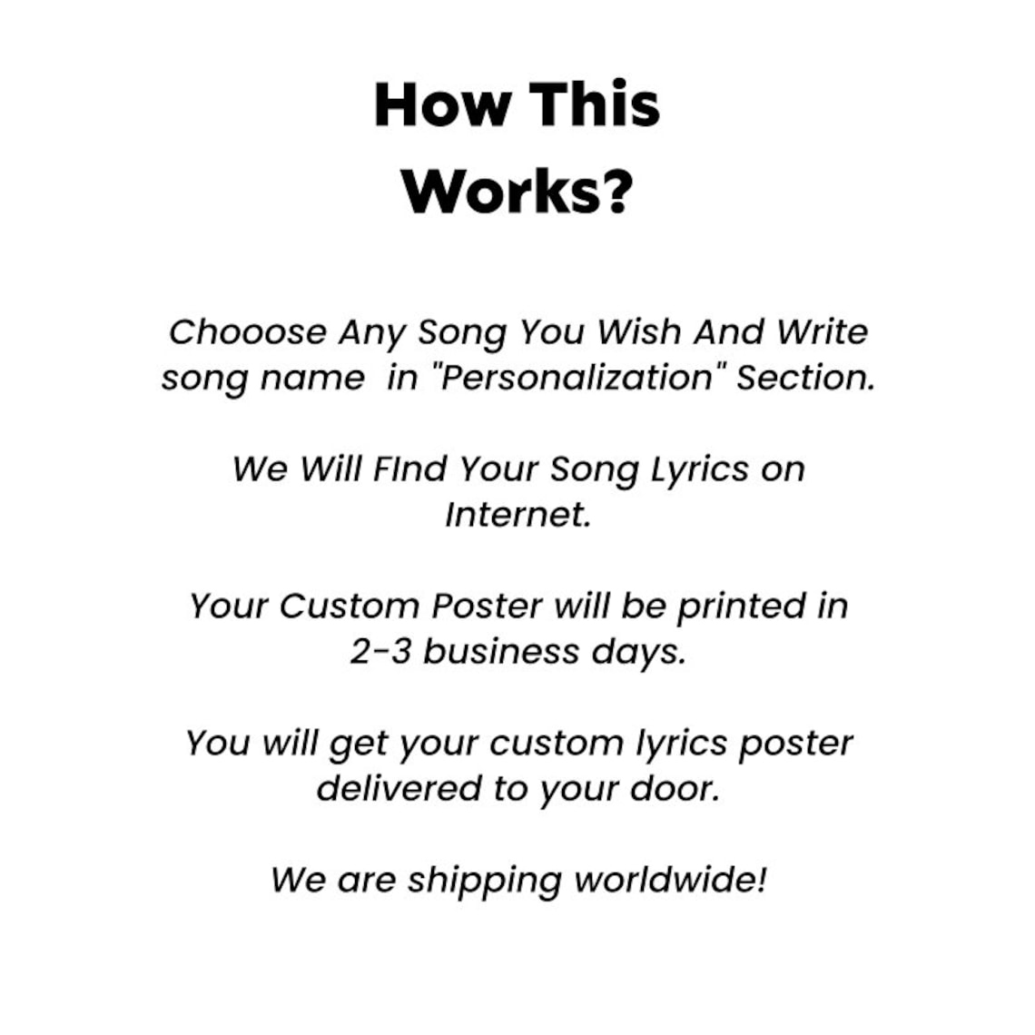 Custom Song Lyric Art Print, Minimalist Wall Art - Image 3