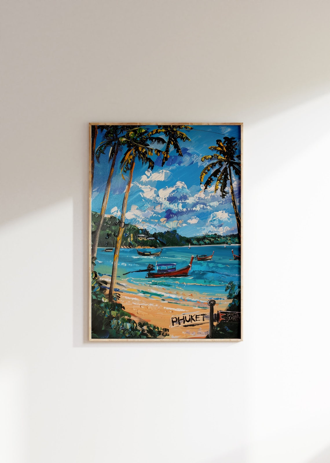 Phuket Travel Poster Thailand Landscape Wall Art Thailand Poster Phuket Travel Art Thailand Art Home Decor Floral Thailand Print - Image 3