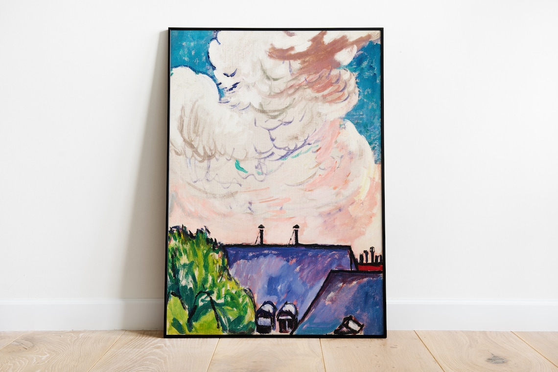 Henry Lyman Sayen Clouds, Vintage Art Deco Poster