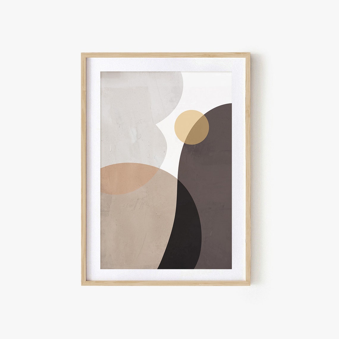Earth Tone Abstract Circles Modern Boho Minimalist Brown Art Poster - Image 2