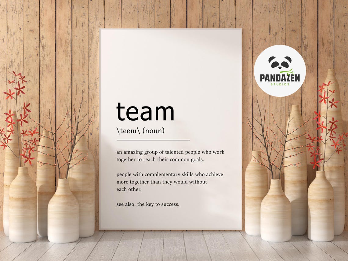 Team Definition Key To Success Talented People Office Gift Poster - Image 3